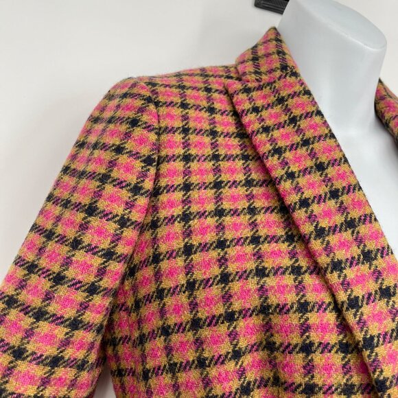 J.Crew Moon Wool Plaid Parke Blazer Size 00 - Picture 4 of 13